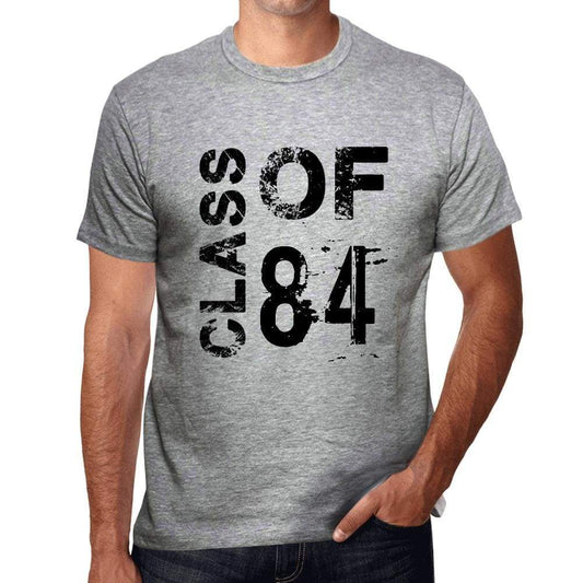 Class Of 84 Grunge Mens T-Shirt Grey Birthday Gift 00482 - Grey / S - Casual