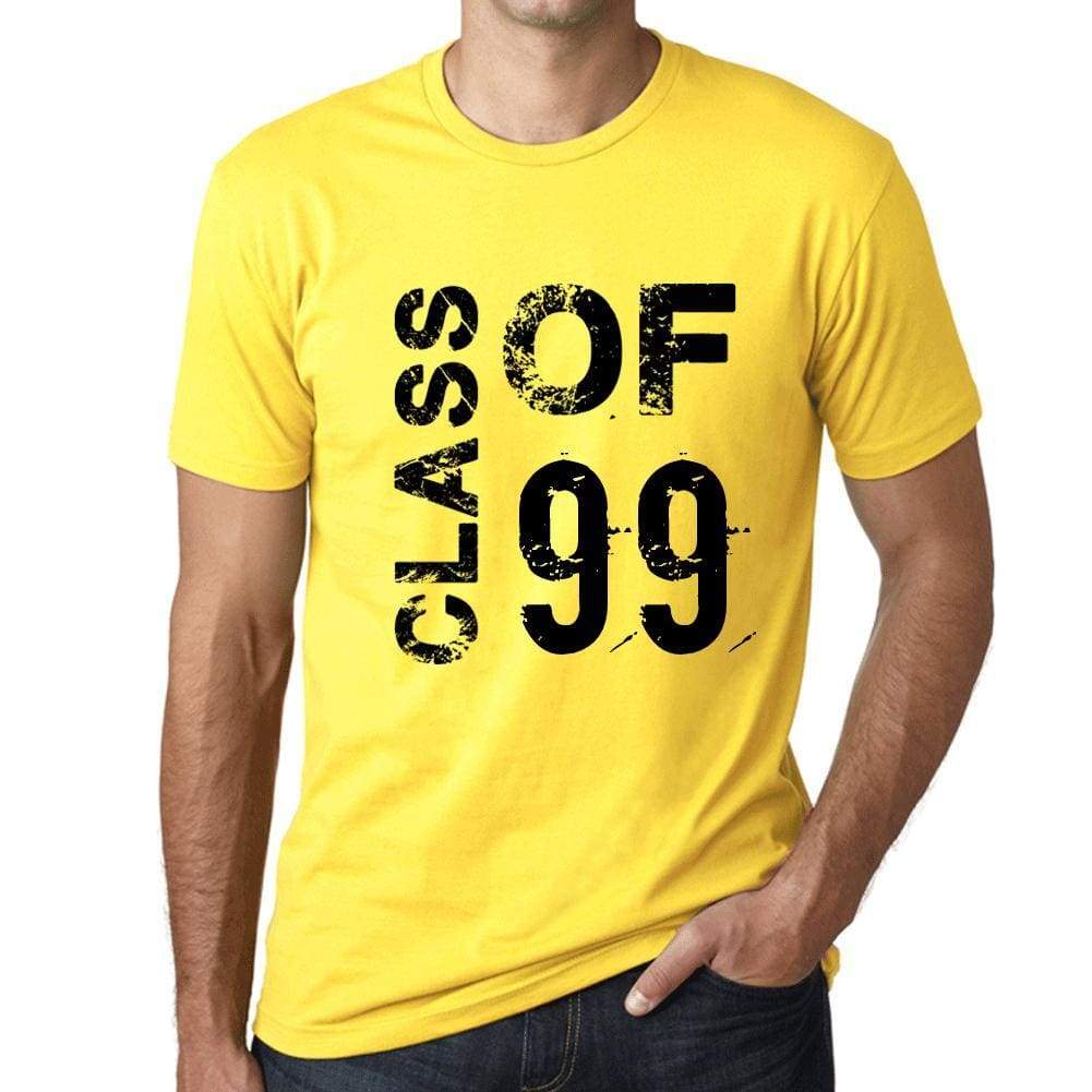 Class Of 99 Grunge Mens T-Shirt Yellow Birthday Gift 00484 - Yellow / Xs - Casual