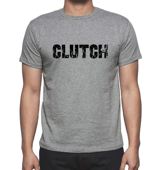 Clutch Grey Mens Short Sleeve Round Neck T-Shirt 00018 - Grey / S - Casual