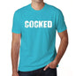 Cocked Mens Short Sleeve Round Neck T-Shirt - Blue / S - Casual