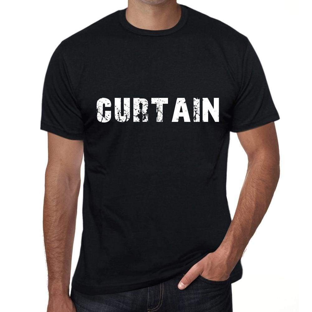 Curtain Mens Vintage T Shirt Black Birthday Gift 00555 - Black / Xs - Casual
