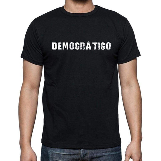Democrtico Mens Short Sleeve Round Neck T-Shirt - Casual