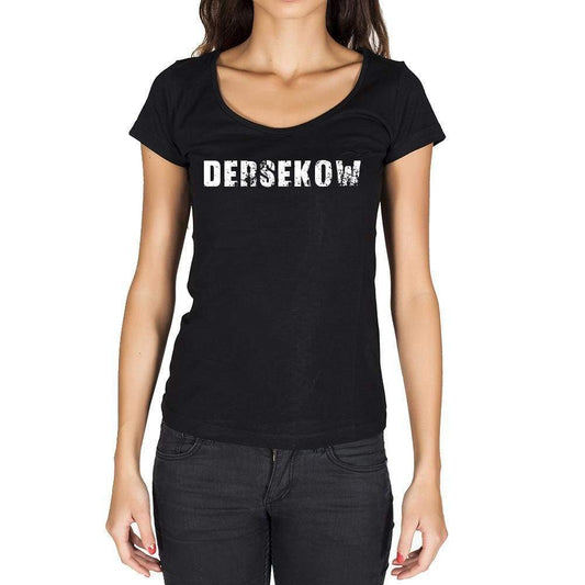 Dersekow German Cities Black Womens Short Sleeve Round Neck T-Shirt 00002 - Casual