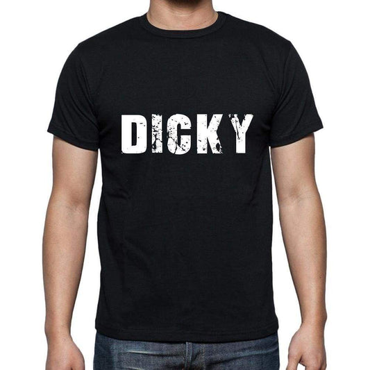 Dicky Mens Short Sleeve Round Neck T-Shirt 5 Letters Black Word 00006 - Casual