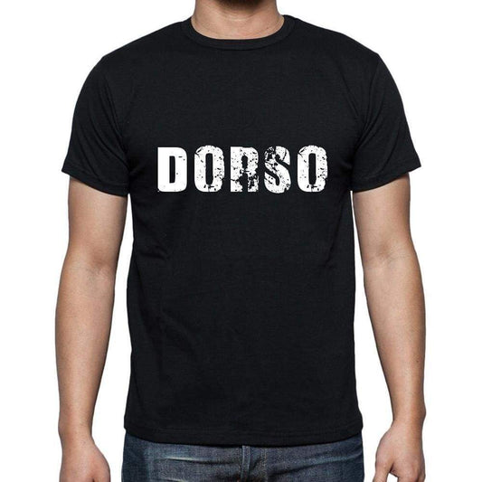 Dorso Mens Short Sleeve Round Neck T-Shirt 5 Letters Black Word 00006 - Casual