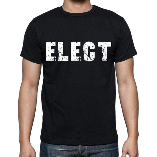 Elect Mens Short Sleeve Round Neck T-Shirt Black T-Shirt En