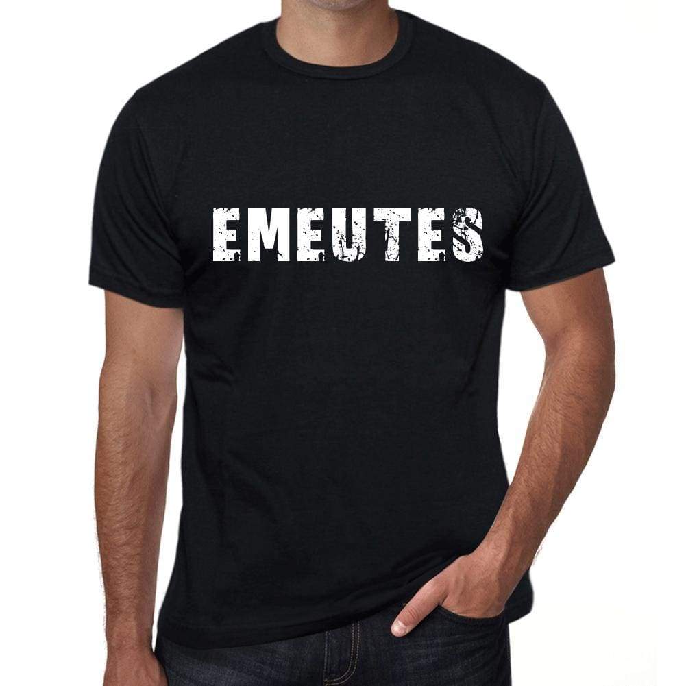 emeutes Mens Vintage T shirt Black Birthday Gift 00555 - Ultrabasic