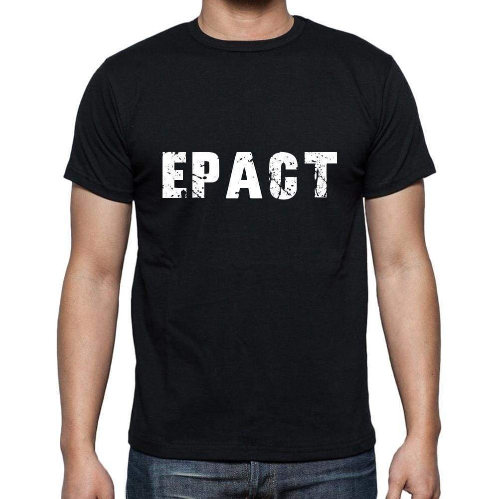 Epact Mens Short Sleeve Round Neck T-Shirt 5 Letters Black Word 00006 - Casual