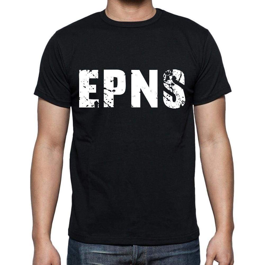 Epns Mens Short Sleeve Round Neck T-Shirt 4 Letters Black - Casual