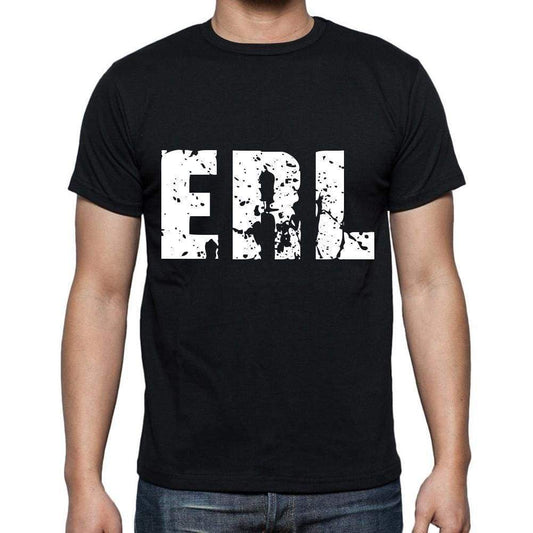 Erl Men T Shirts Short Sleeve T Shirts Men Tee Shirts For Men Cotton Black 3 Letters - Casual