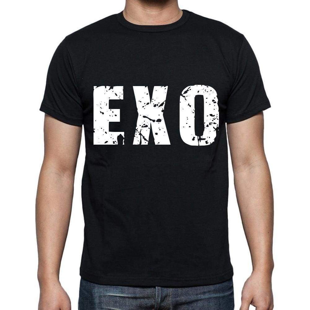 Exo Men T Shirts Short Sleeve T Shirts Men Tee Shirts For Men Cotton Black 3 Letters - Casual