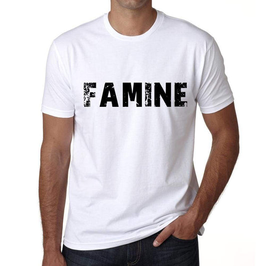 Famine Mens T Shirt White Birthday Gift 00552 - White / Xs - Casual