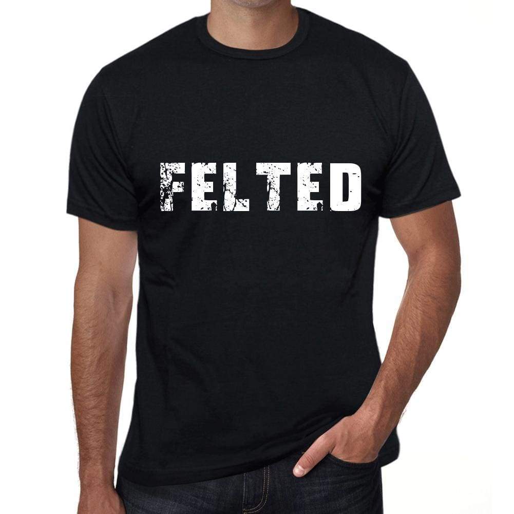 Felted Mens Vintage T Shirt Black Birthday Gift 00554 - Black / Xs - Casual