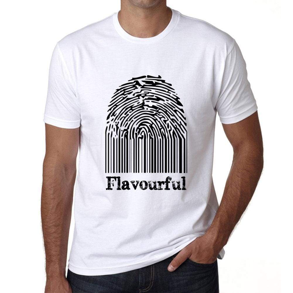 Flavourful Fingerprint White Mens Short Sleeve Round Neck T-Shirt Gift T-Shirt 00306 - White / S - Casual