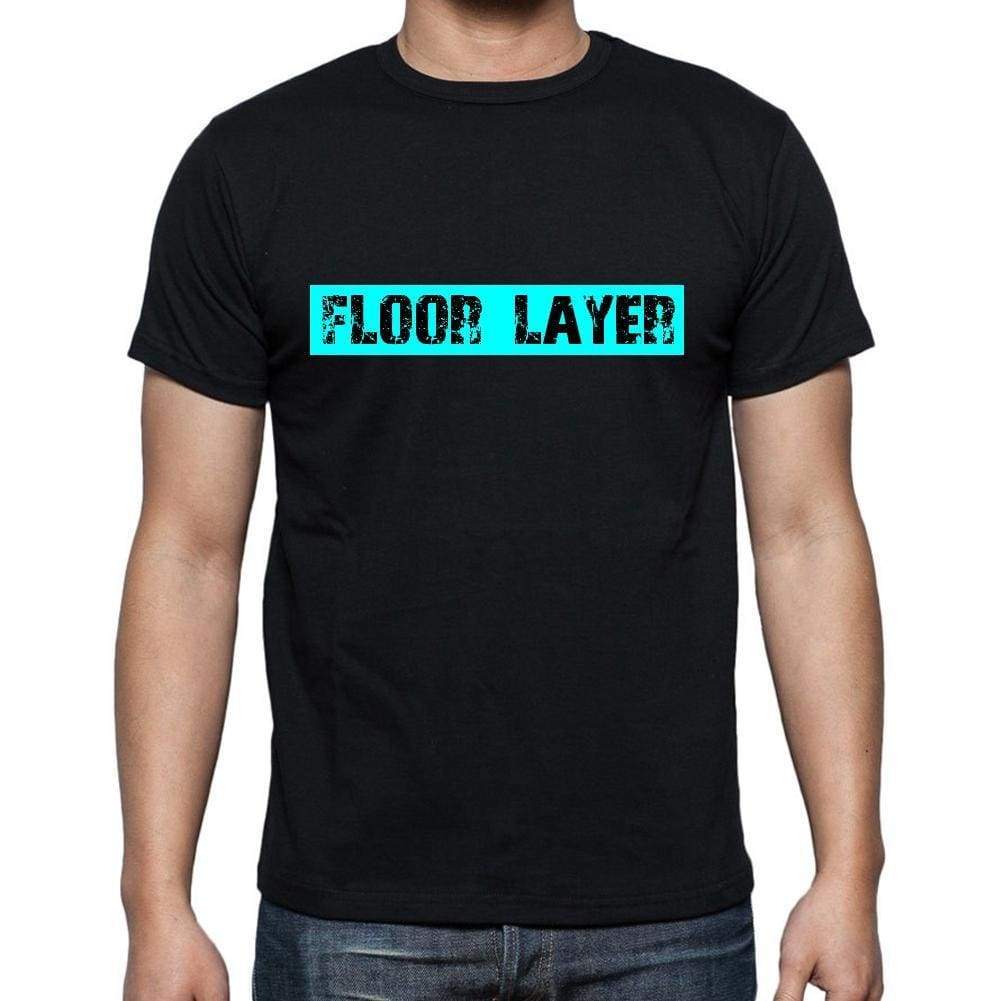 Floor Layer T Shirt Mens T-Shirt Occupation S Size Black Cotton - T-Shirt