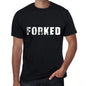 Forked Mens Vintage T Shirt Black Birthday Gift 00554 - Black / Xs - Casual