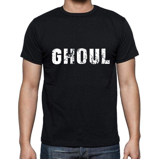 Ghoul Mens Short Sleeve Round Neck T-Shirt 5 Letters Black Word 00006 - Casual