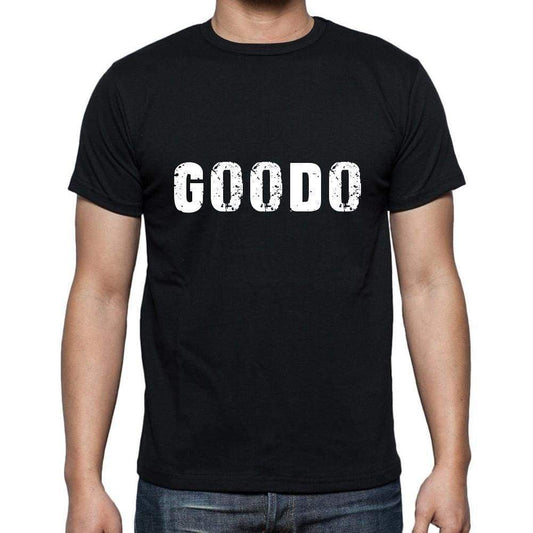 Goodo Mens Short Sleeve Round Neck T-Shirt 5 Letters Black Word 00006 - Casual