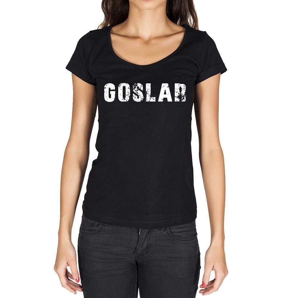 Goslar German Cities Black Womens Short Sleeve Round Neck T-Shirt 00002 - Casual
