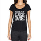 Great Like Me Black Womens Short Sleeve Round Neck T-Shirt 00054 - Black / Xs - Casual
