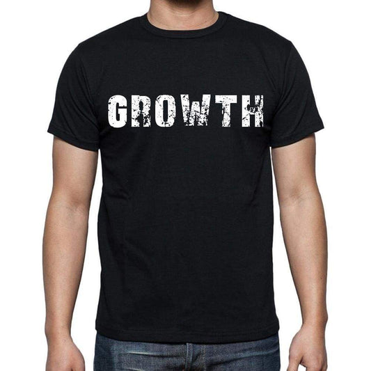 Growth Mens Short Sleeve Round Neck T-Shirt Black T-Shirt En
