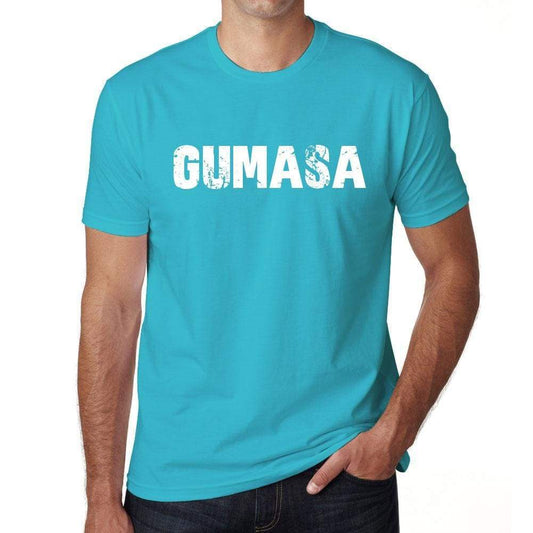 Gumasa Mens Short Sleeve Round Neck T-Shirt - Blue / S - Casual