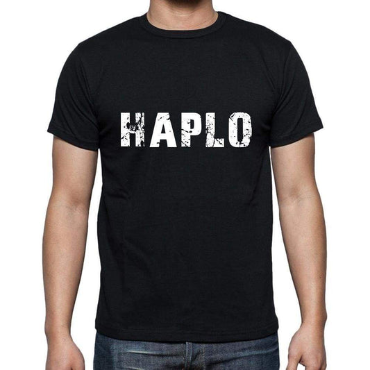 Haplo Mens Short Sleeve Round Neck T-Shirt 5 Letters Black Word 00006 - Casual