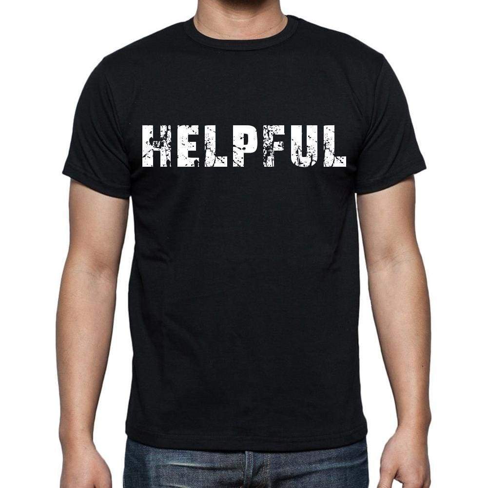 Helpful Mens Short Sleeve Round Neck T-Shirt Black T-Shirt En