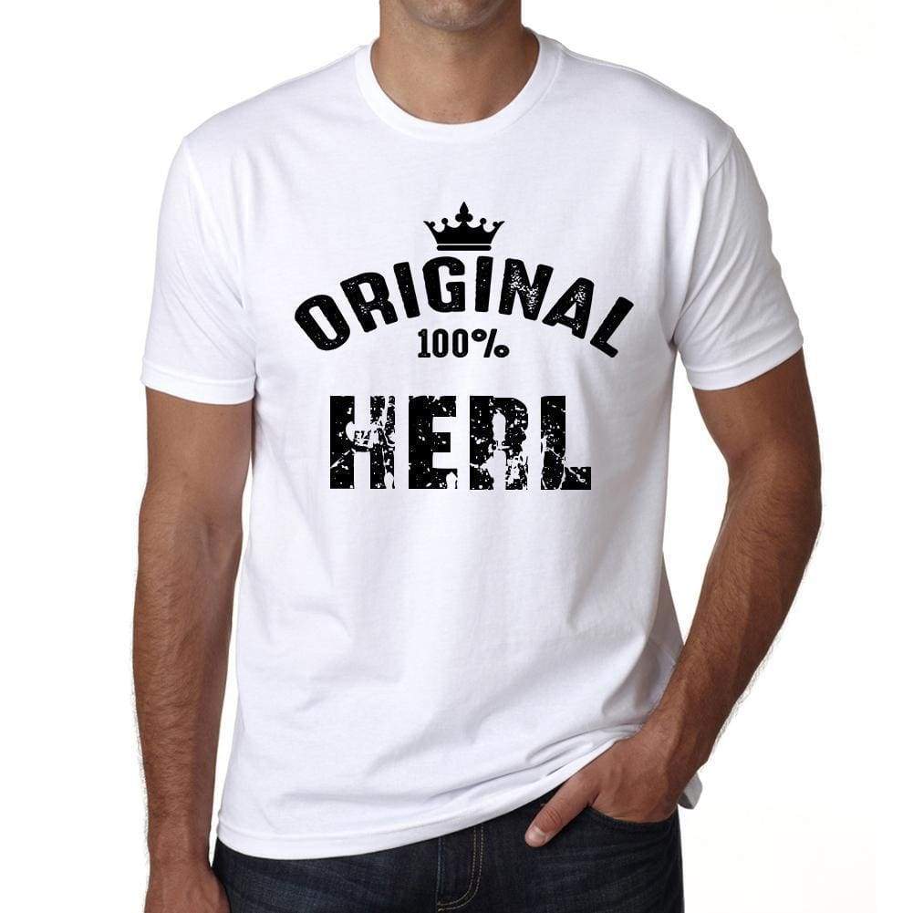 Herl 100% German City White Mens Short Sleeve Round Neck T-Shirt 00001 - Casual