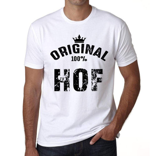 Hof 100% German City White Mens Short Sleeve Round Neck T-Shirt 00001 - Casual