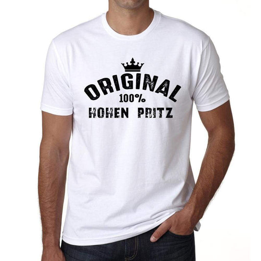 Hohen Pritz 100% German City White Mens Short Sleeve Round Neck T-Shirt 00001 - Casual