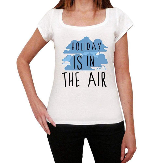 Holiday In The Air White Womens Short Sleeve Round Neck T-Shirt Gift T-Shirt 00302 - White / Xs - Casual