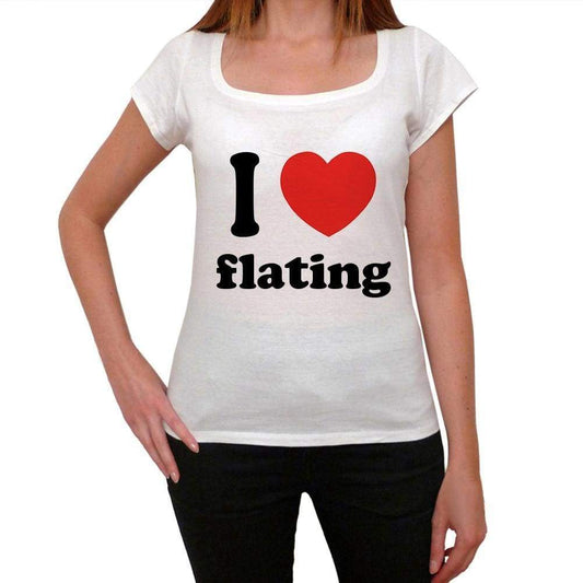 I Love Flating Womens Short Sleeve Round Neck T-Shirt 00037 - Casual