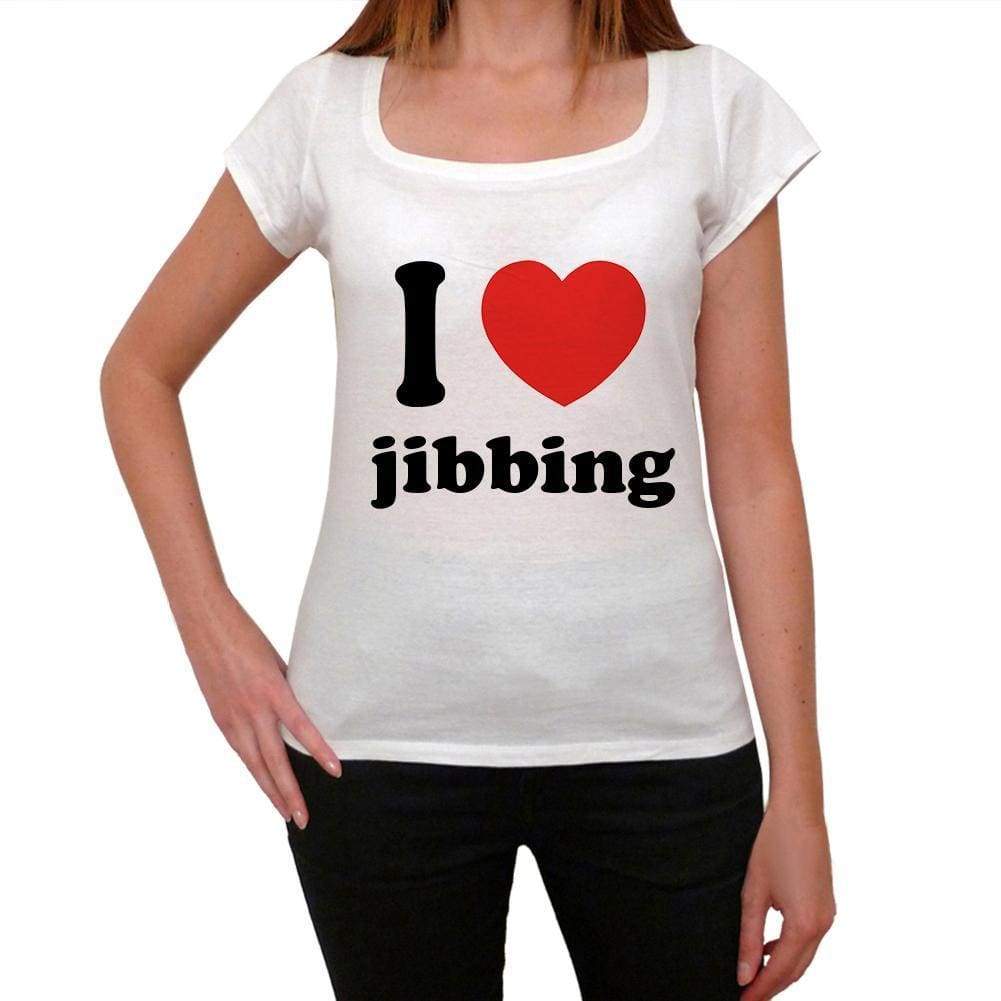 I Love Jibbing Womens Short Sleeve Round Neck T-Shirt 00037 - Casual