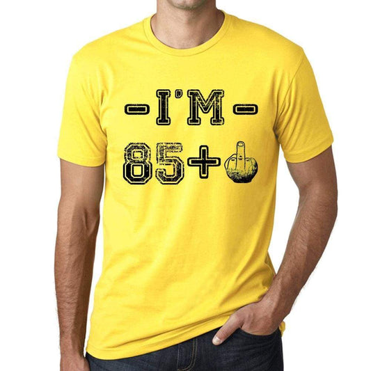 Im 75 Plus Mens T-Shirt Yellow Birthday Gift 00447 - Yellow / Xs - Casual