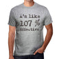 Im Like 100% Effective Grey Mens Short Sleeve Round Neck T-Shirt Gift T-Shirt 00326 - Grey / S - Casual