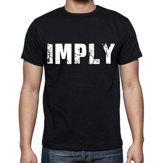 Imply Mens Short Sleeve Round Neck T-Shirt Black T-Shirt En