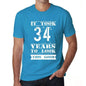 It Took 34 Years To Look This Good Mens T-Shirt Blue Birthday Gift 00480 - Blue / Xs - Casual