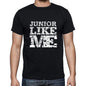 Junior Like Me Black Mens Short Sleeve Round Neck T-Shirt 00055 - Black / S - Casual