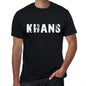 Khans Mens Retro T Shirt Black Birthday Gift 00553 - Black / Xs - Casual