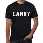 Lanky Mens Retro T Shirt Black Birthday Gift 00553 - Black / Xs - Casual