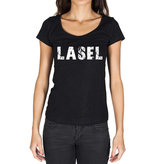 Lasel German Cities Black Womens Short Sleeve Round Neck T-Shirt 00002 - Casual