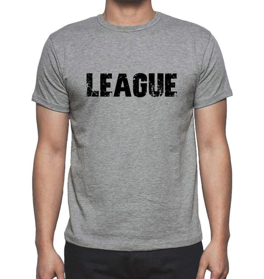 League Grey Mens Short Sleeve Round Neck T-Shirt 00018 - Grey / S - Casual