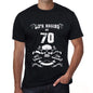 Life Begins At 70 Mens Black T-Shirt Birthday Gift 00449 - Black / Xs - Casual