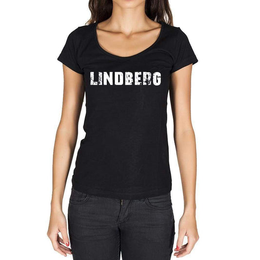 Lindberg German Cities Black Womens Short Sleeve Round Neck T-Shirt 00002 - Casual