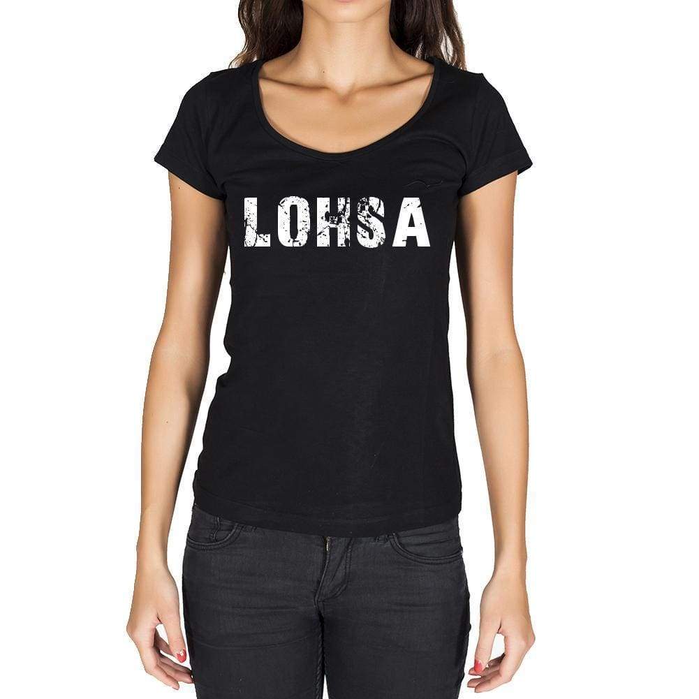 lohsa, German Cities Black, <span>Women's</span> <span>Short Sleeve</span> <span>Round Neck</span> T-shirt 00002 - ULTRABASIC