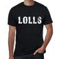 Lolls Mens Retro T Shirt Black Birthday Gift 00553 - Black / Xs - Casual