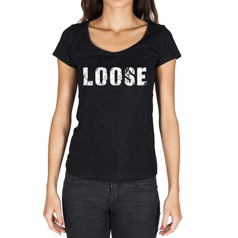 Loose German Cities Black Womens Short Sleeve Round Neck T-Shirt 00002 - Casual