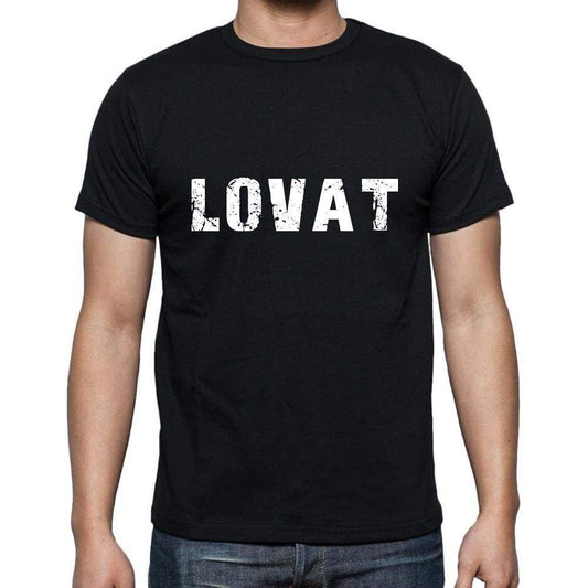 Lovat Mens Short Sleeve Round Neck T-Shirt 5 Letters Black Word 00006 - Casual