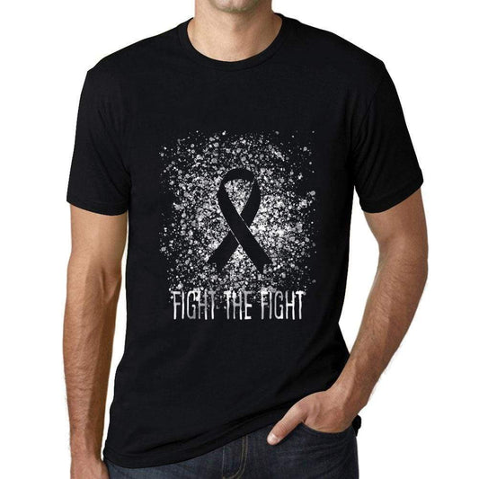 Mens Graphic T-Shirt Cancer Fight The Fight Deep Black - Deep Black / Xs / Cotton - T-Shirt